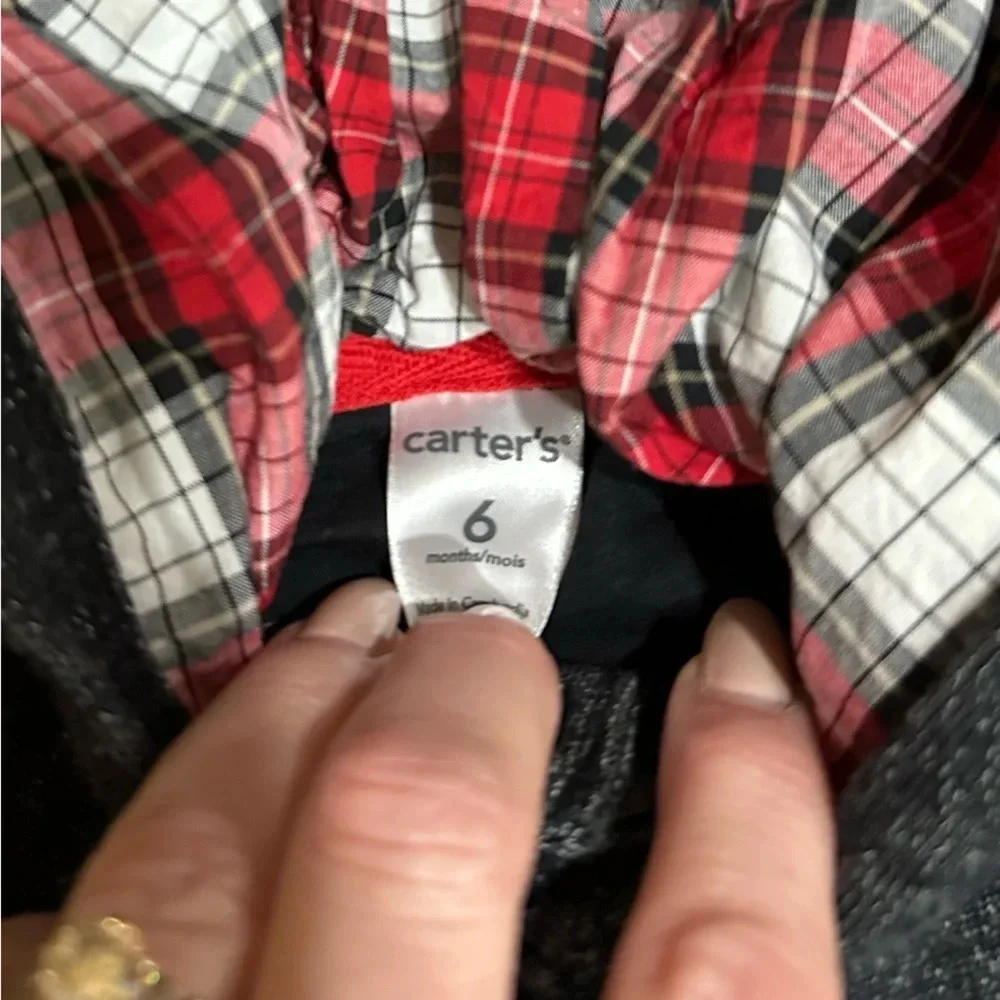 OSHKOSH Flannel Bodysuit and CARTERS Jacket Bundle, Size 6M